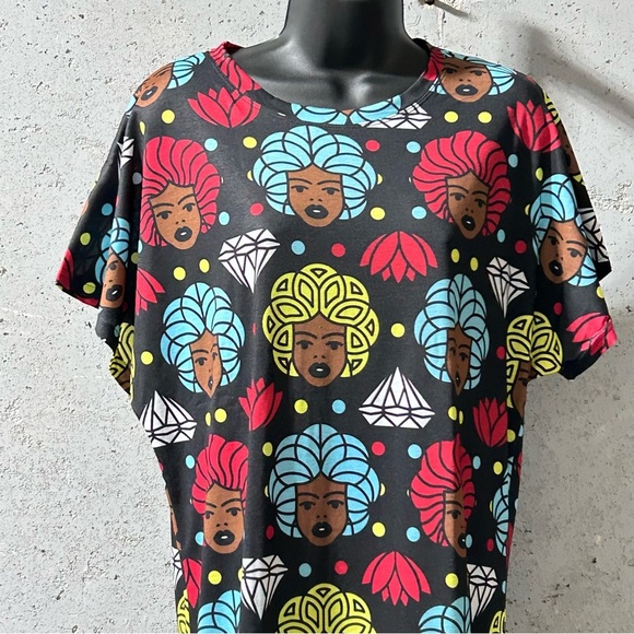 #071 Graphic Afrocentric Design Vibrant Maxi Dress - NIP Izzy & Liv - Picture 4 of 7